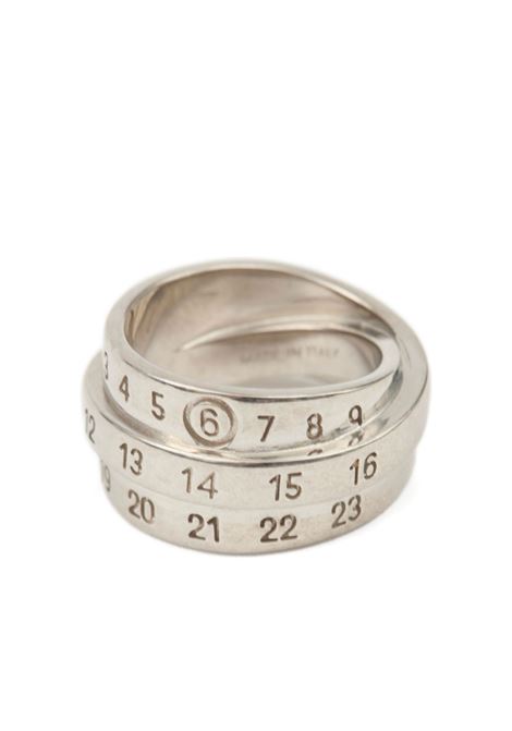 anello triple logo unisex argento MM6 MAISON MARGIELA | SM6UQ0073 P6627956